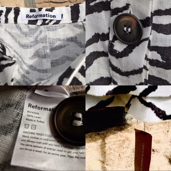 NWT Reformation gorgeous Midi Linen Button Skirt - Picture 5 of 7